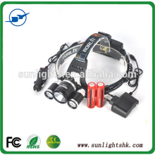 Portable 3 LED Bulbs Headlamps T6 + 2*Q5 Headlight 4 Modes for Bicycle Riding 3000 Lumens High Power LED Headlamp Flashlight