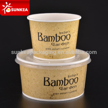Disposable custom printed paper food packaging cup