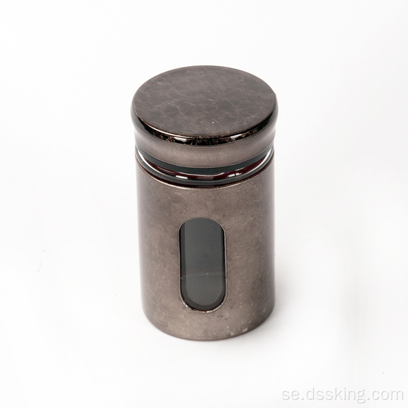 Hot Selling Black Hexagonal Spice Jars Set tätade kan hålla fräscha och enkla att rengöra. Det kan användas i köket