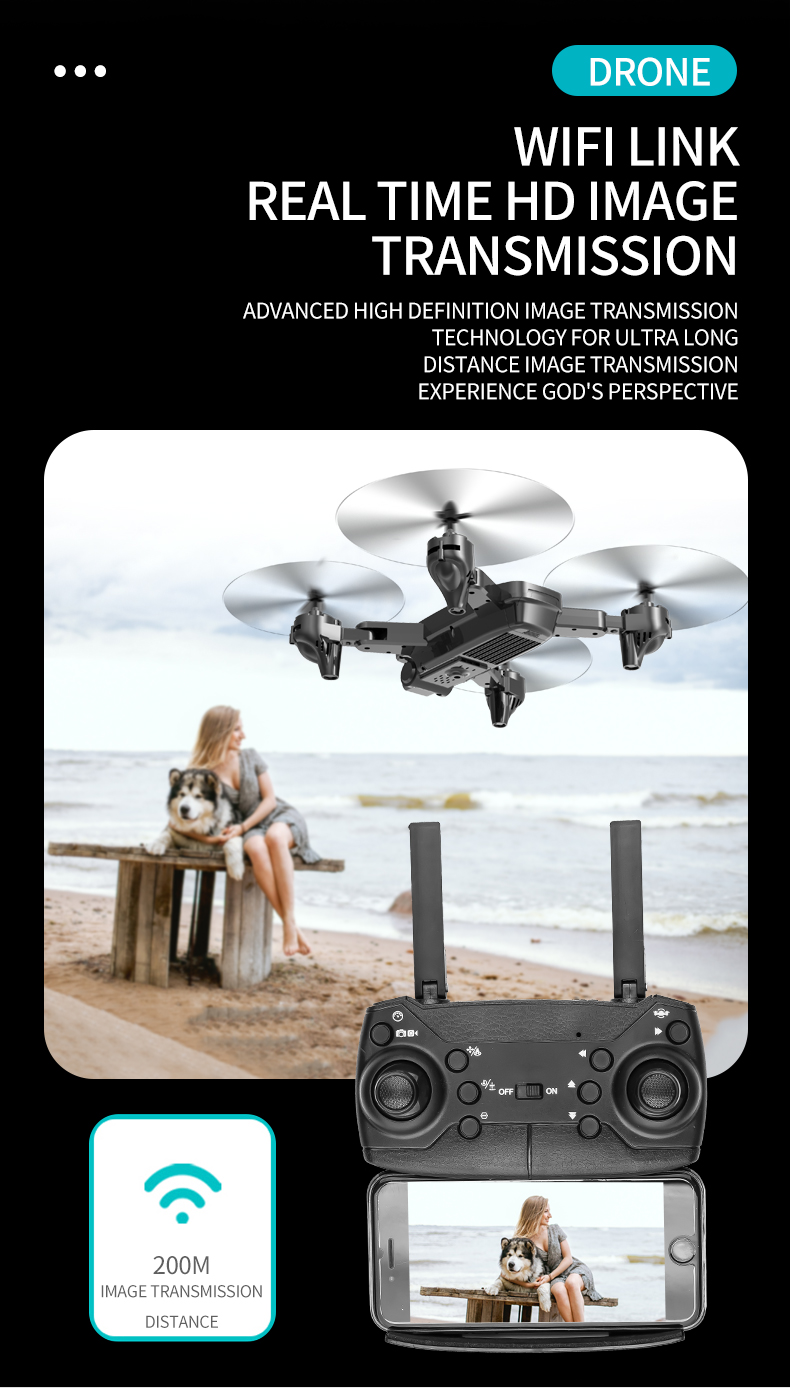 2020 new item CSJ S173 2.4G Wifi FPV Foldable Professional quadcopter drone 12mins flight With Camera Height Hold Mode