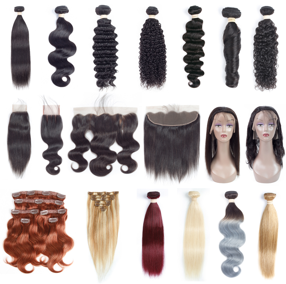 TB/Green color human hair, straight TB/Green hair bundles