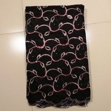 Black + Red + Silver African Lace Fabrics , Underwear