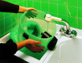 groene waterfilter trommelstofzuiger