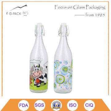 750ml Swing-Top Airtight Glass Milk Bottles/Liqueurs Bottle