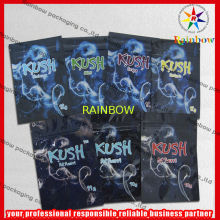 Kush Aluminum Foil Herbal Incense Packaging ,colorful Zipper Bag