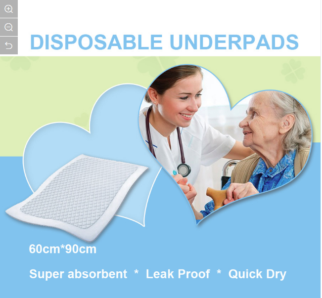 Underpads الطبية للتنفس الترا التراص 60X90cm