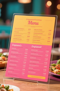 Product parameters and production process of the menu