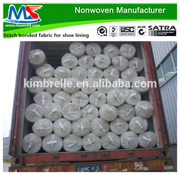 Nonwoven textile shoe lining fabric