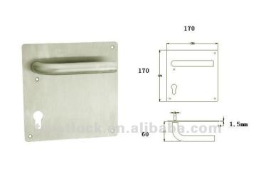 Tube SS Lever Pull Handle with Plate