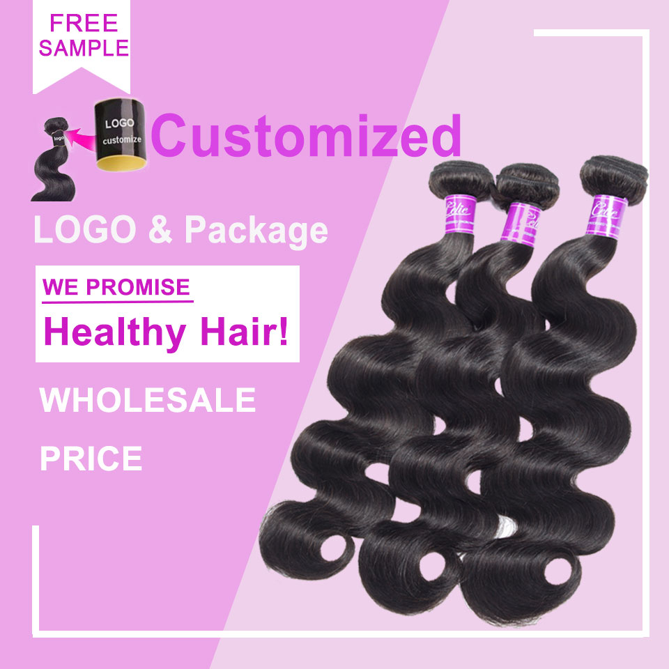 CELIE Grade 10A Wholesale Unprocessed 100% Brazilian Human Hair Virgin Body Wave Mink Brazilian Hair with Lace Closure