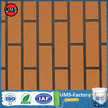 Brick red wall paint the concrete