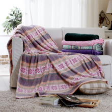 Coral Fleece Printed Blanket Throws For Bedding Sofa