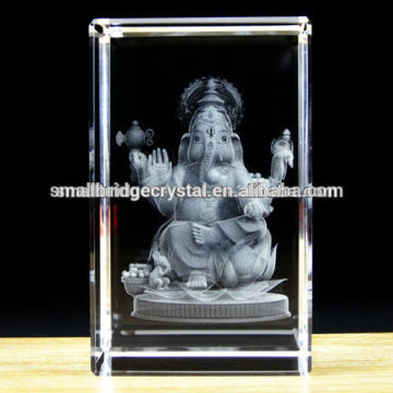 2014 Indian souvenir laser engrave crystal Hindu god statues