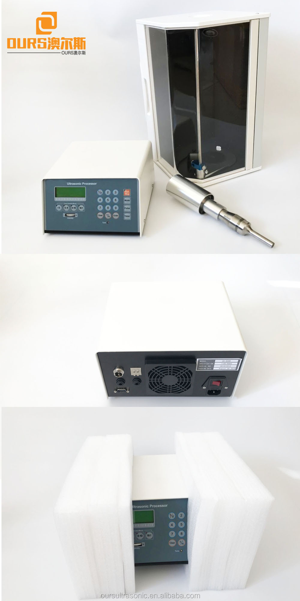 Touch Screen Portable Automatic, Manual Ultrasonic Homogenizer/Probe Sonicator/Ultrasonicator