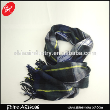 Latest fashion lattice tassel wool knitted scarf