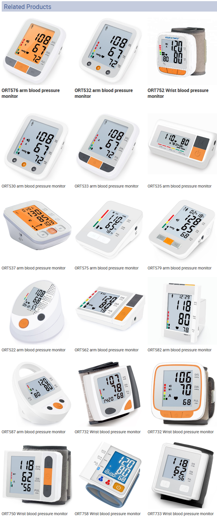 Andra relaterade blodtrycksmätare Other related blood pressure monitor