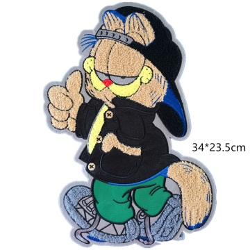 Chenille Embroidery cat patch towel ป้ายการ์ตูน