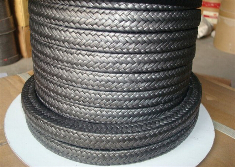 China cheap braided carbon fiber packing black ramie asbest