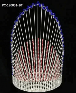Rhinestone patriotic pageant crowns