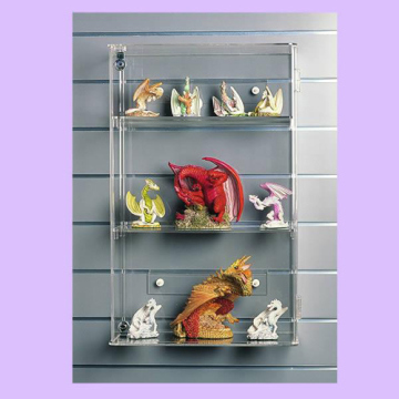 Lockable Clear Acrylic Showcase, Durable Wall Mounted Acrylic Display Box