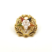 Order of Eastern Star (OES) Masonic Lapel Pin with Wreath