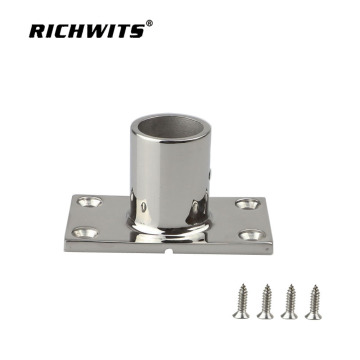 Good quality 316 Stainless Steel Rail Base Fitting Rectangular Base 90 Degree Marine Boat Rectangular Base