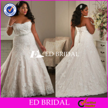 NS551 2014 Latest Chapel Train Lace Wedding Dresses Plus Size Champagne