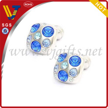 Cyrstal Insert Design Fashion Blue Cufflinks (WHCL-0033)