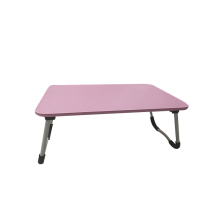 Foldable Wooden Anti-Skid Curved Chipboard Laptop Desk for Bed