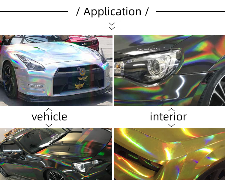 Hot Selling Laser Spiegel Chrome Wrap Auto Zwart Chroom Vinyl Car Wrap