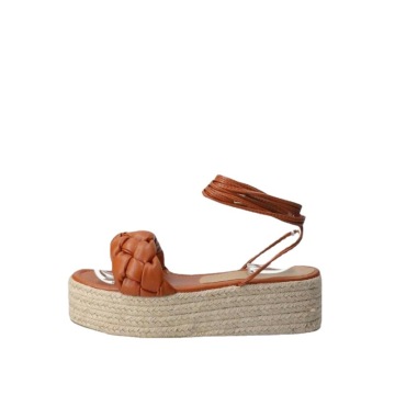 Large Hemp Woven Thick Soled Sandals - New Summer Style Lace Up Flat Sandals for Women