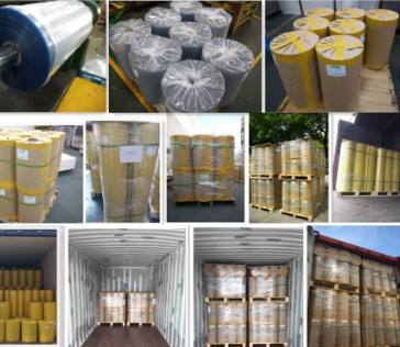a embalagem de pet rolo de filme the packing of pet film roll