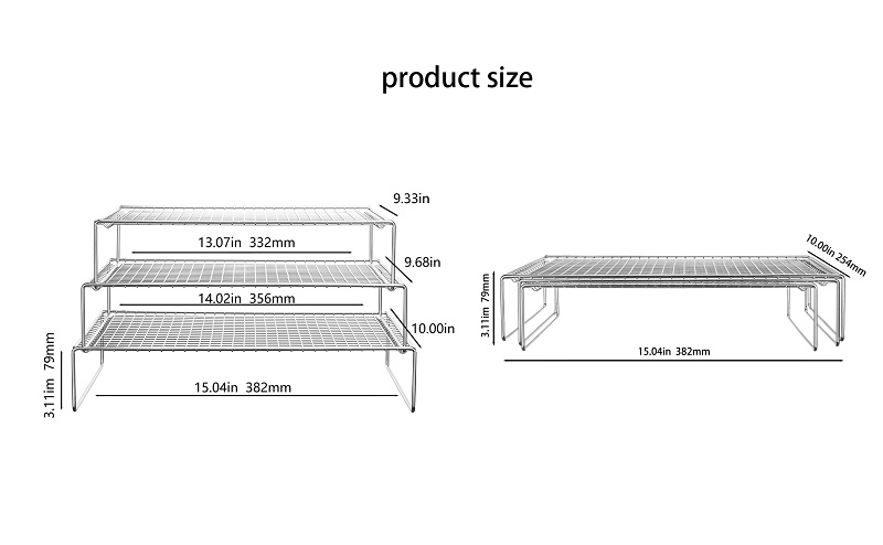 3 tier stainless steel foldable cooling rack
