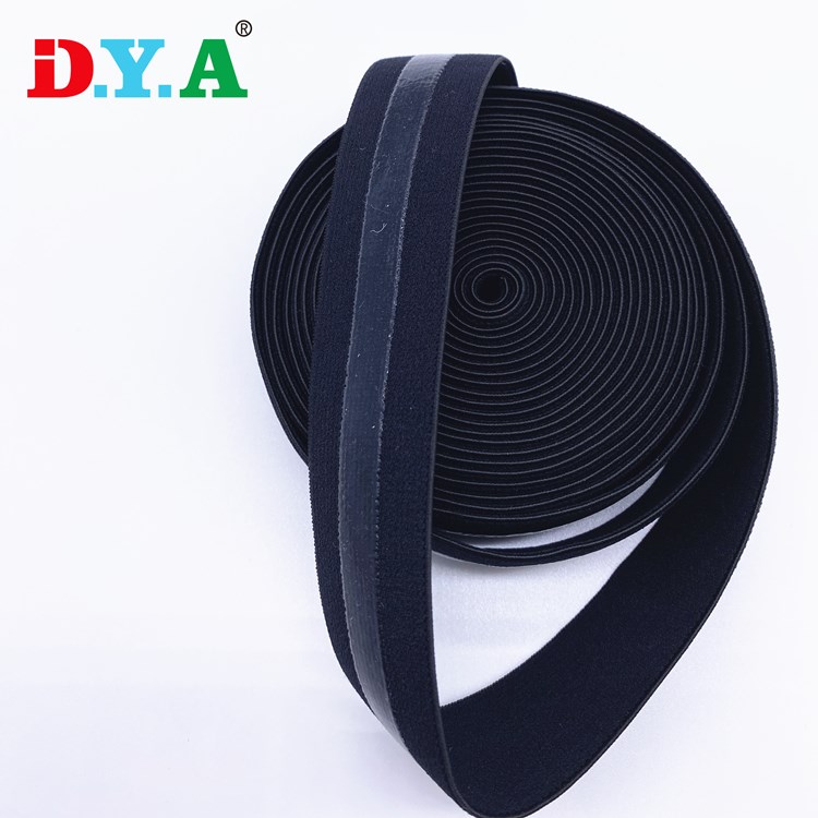 Wholesale Black Soft Nylon Silicone Gripper Elastic For Cycling Underwear