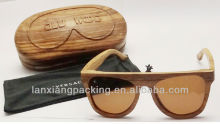 Wooden sunglasses display case