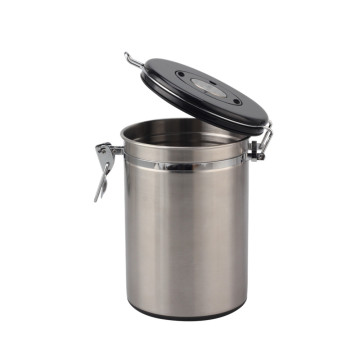 Stainless Steel Coffee Canister With Coffee Spoon