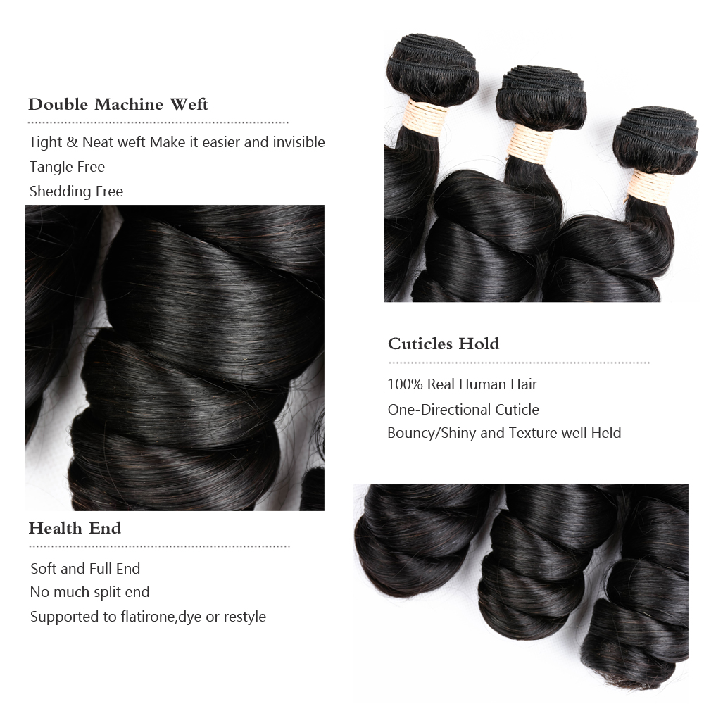 Best quality raw indian hair unprocessed extensions with closure and frontal for beautiful women