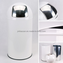 Push-Type Stainless Steel Dust Bin