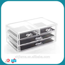 Clear Acrylic Makeup Case Cosmetics Organizer 4 Drawer Jewelry Storage Box