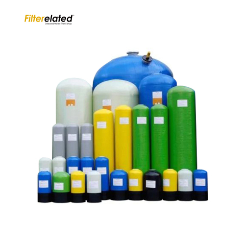 Peralatan Pengolahan Air FRP Fiberglass Pressin Resin Softener Tank untuk Filter Air Limbah