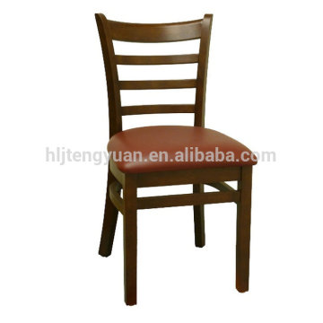 Solid Rubber Wood Ladder Hotel Dining Chair