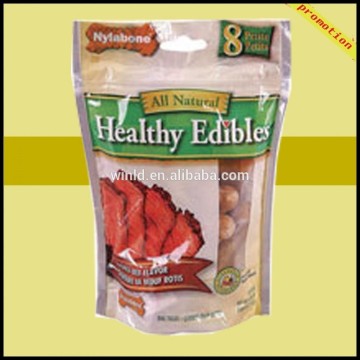 printing flat bottom resealable dog food pouch