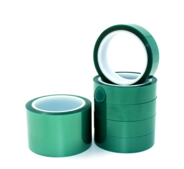 Green Single Side Self Adhesive Silicone PET Tape