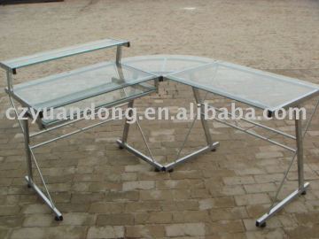 tempered Glass office desk ,corer computer desk