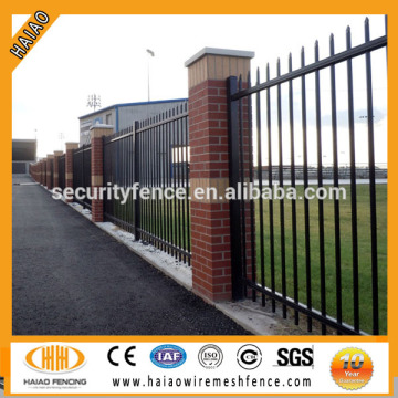 ISO powder coated spear picket high steel fencing for school security