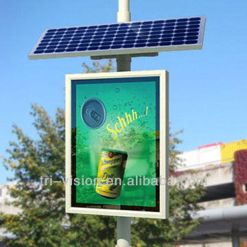 soalr energy lamp pole advertising static lightbox