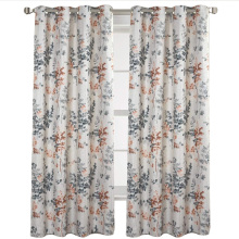 Classical Ink Painting Floral Printed Curtain Drapes