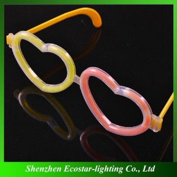Fashionable heart shape glow glasses for party decoration