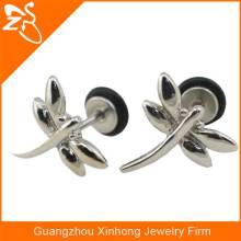 fashion stainless steel stud earrings, earring stud piercing, dragonfly earring studs for men