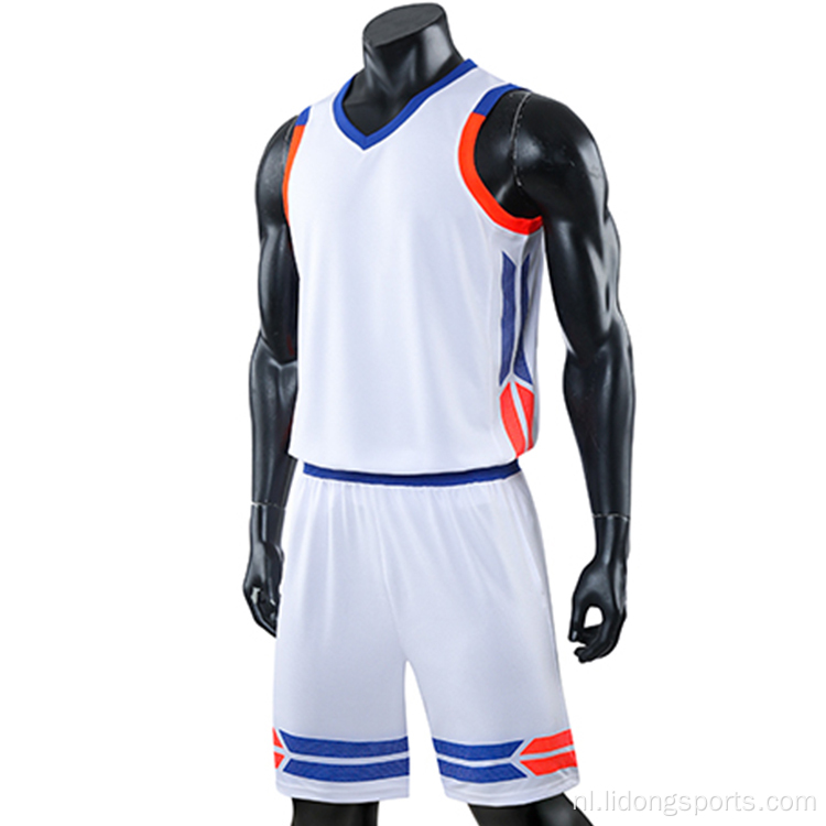 Groothandel Nieuw printen Blanco Team Basketball Jerseys